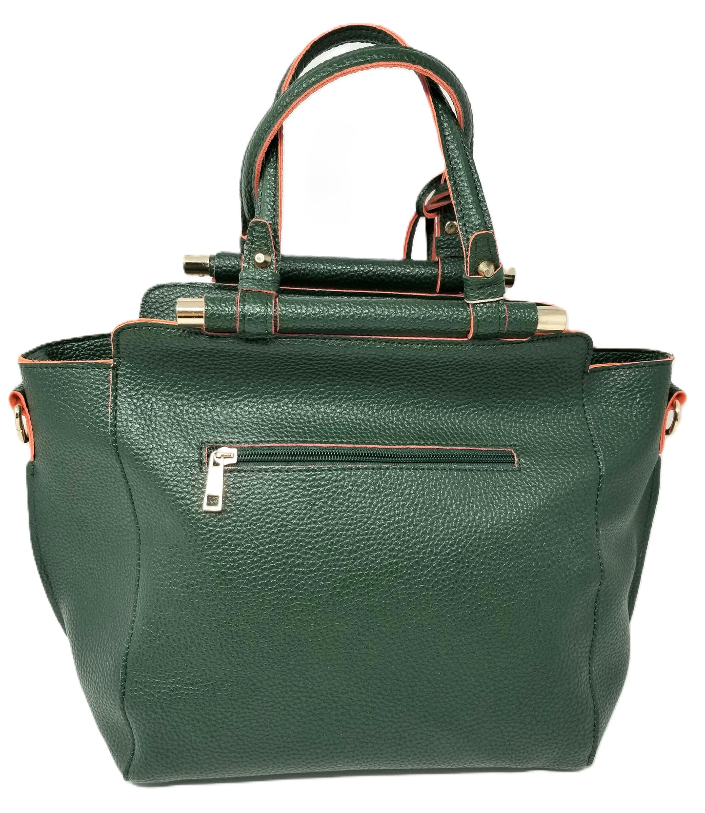 Vegan Leather Top Zip Satchel