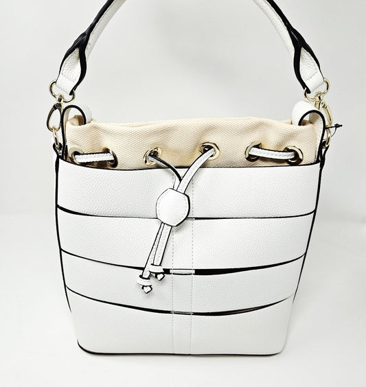 White Shoulder Bag by SR