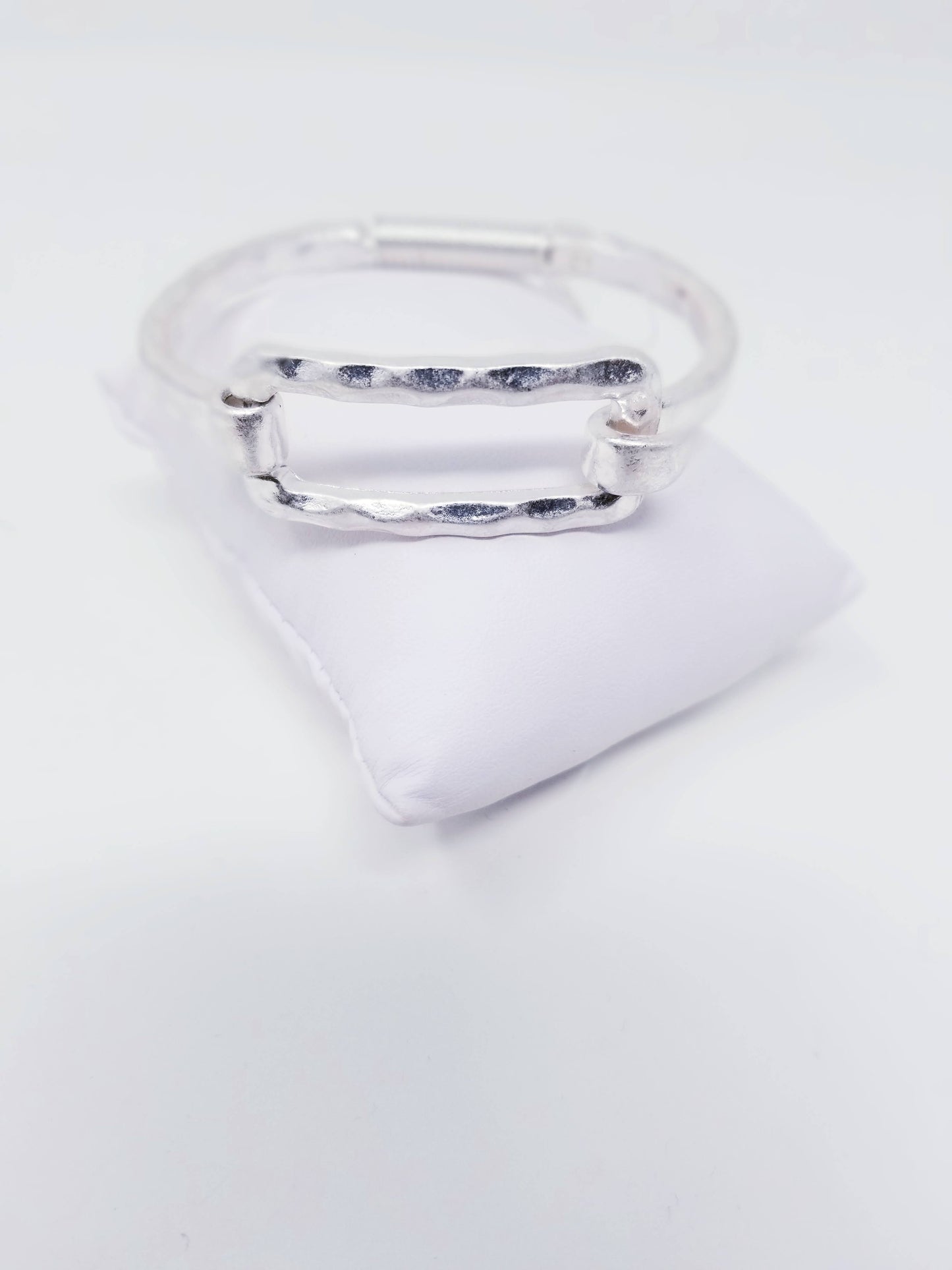 Silver Hinged Square Bracelet