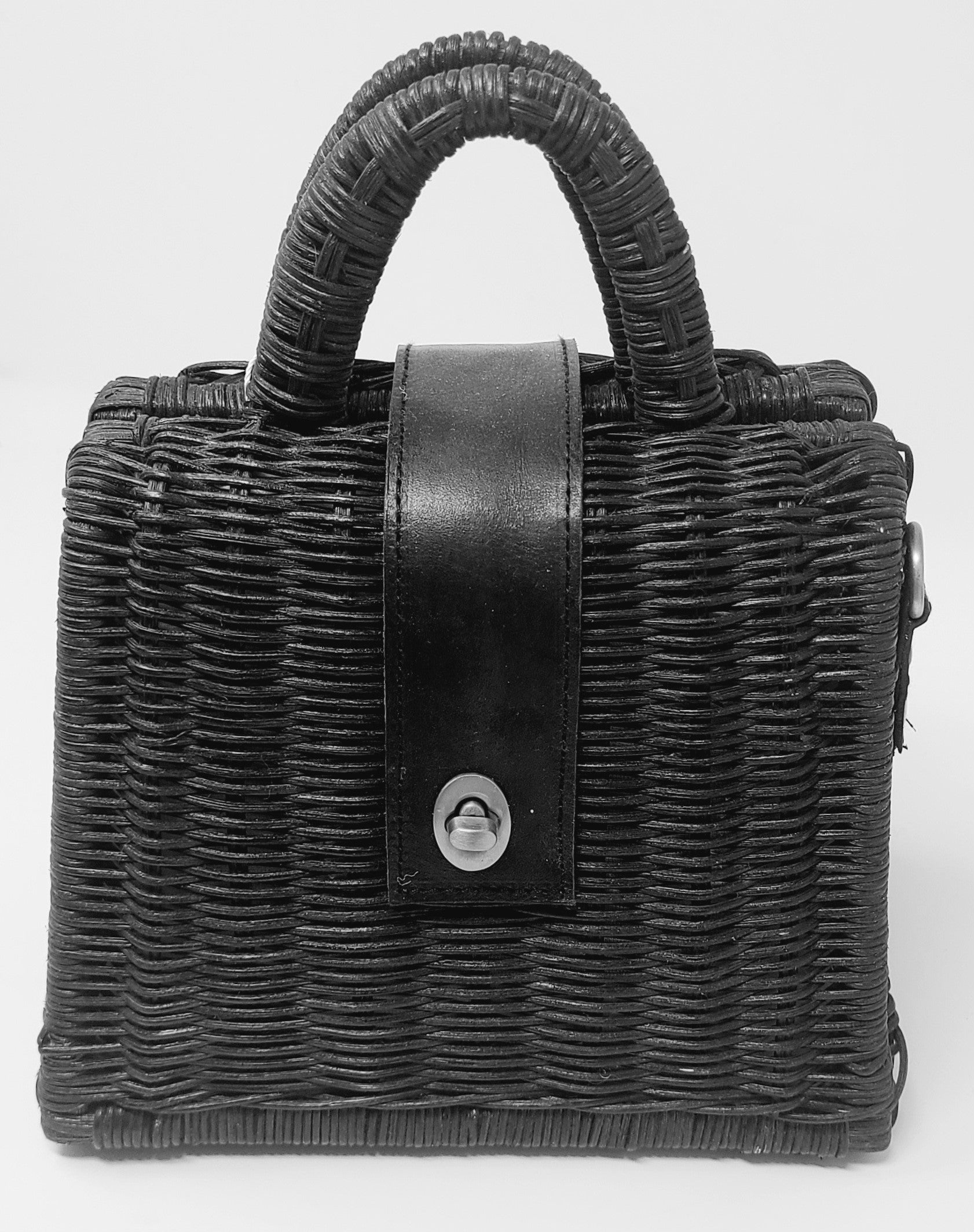 The Wicker Top Handle Bag by Jelavu
