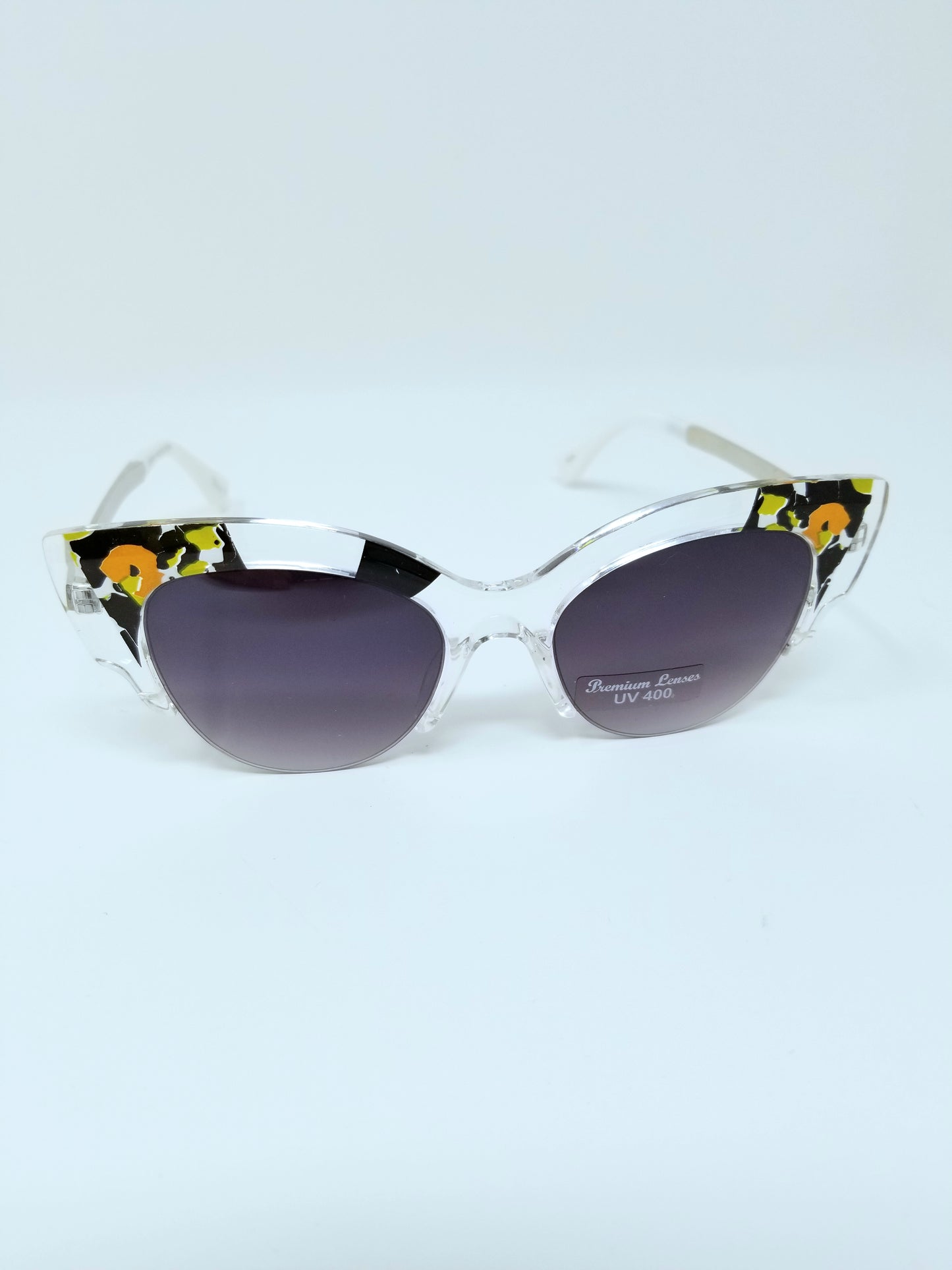 Cat-Eye Sunglasses with Floral Accent