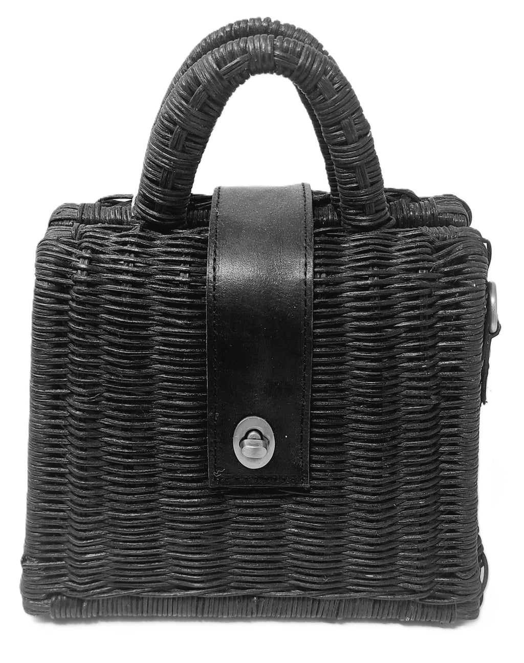 The Wicker Top Handle Bag by Jelavu