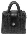 The Wicker Top Handle Bag by Jelavu