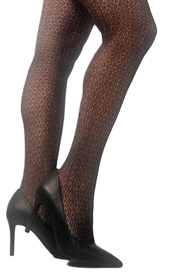 Crochet Lurex Net Tights