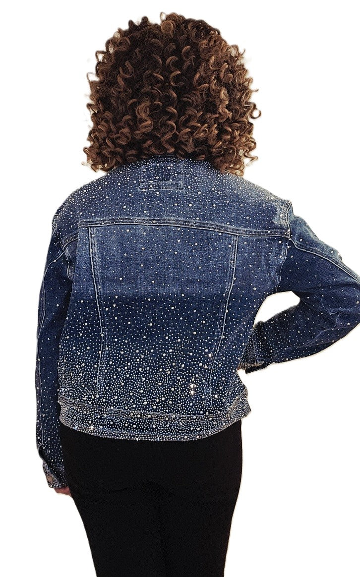 Embellished Blue Denim Jacket