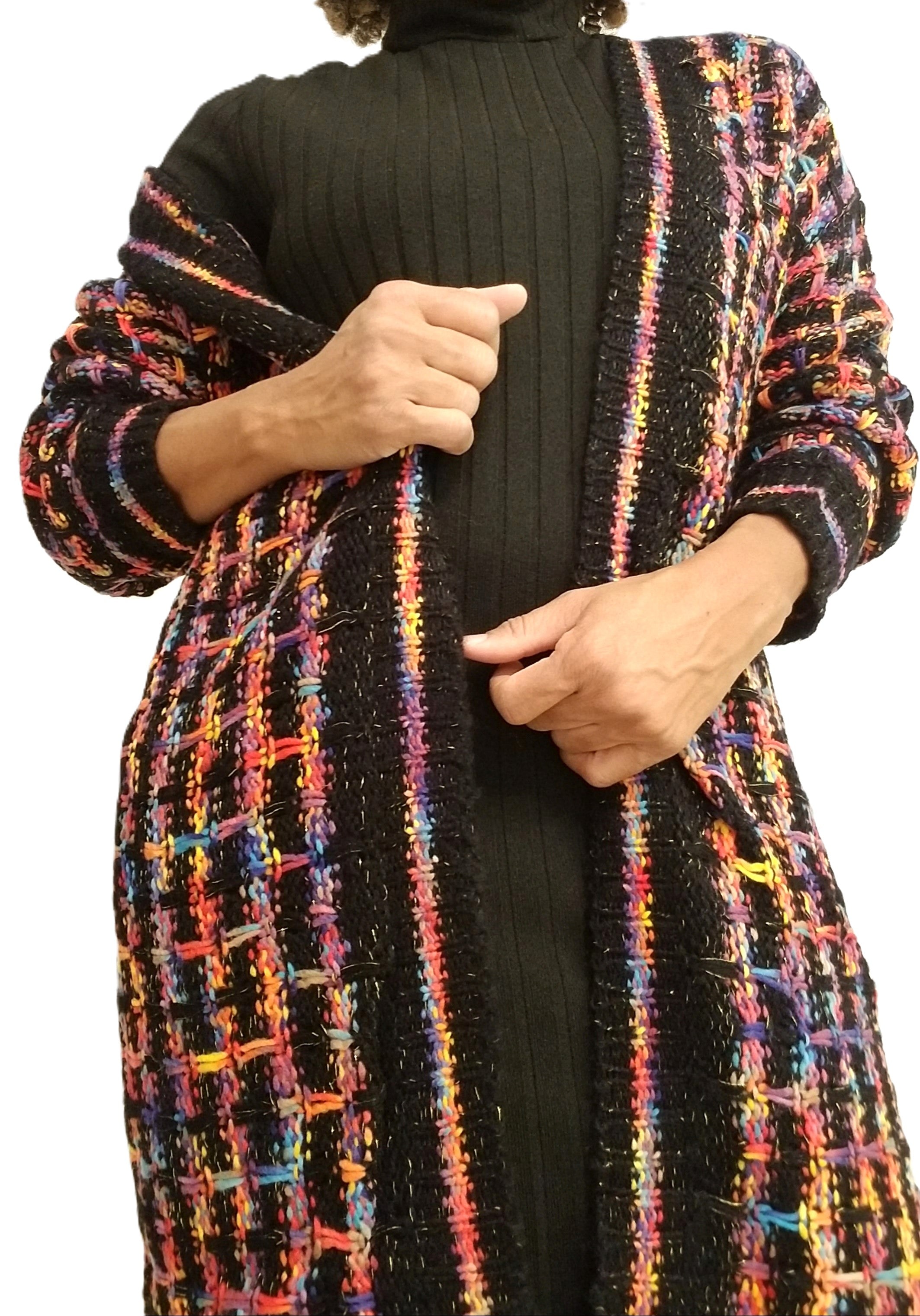 Fringed Cardigan Sweater