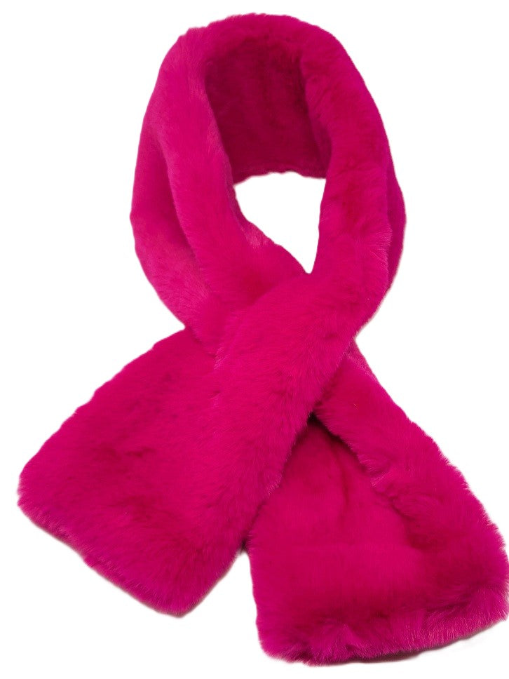 Alex Max Faux Fur Pull-Through Scarf