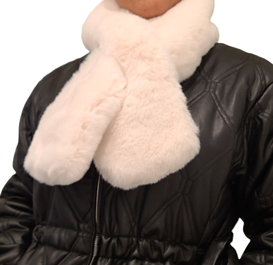 Alex Max Faux Fur Pull-Through Scarf