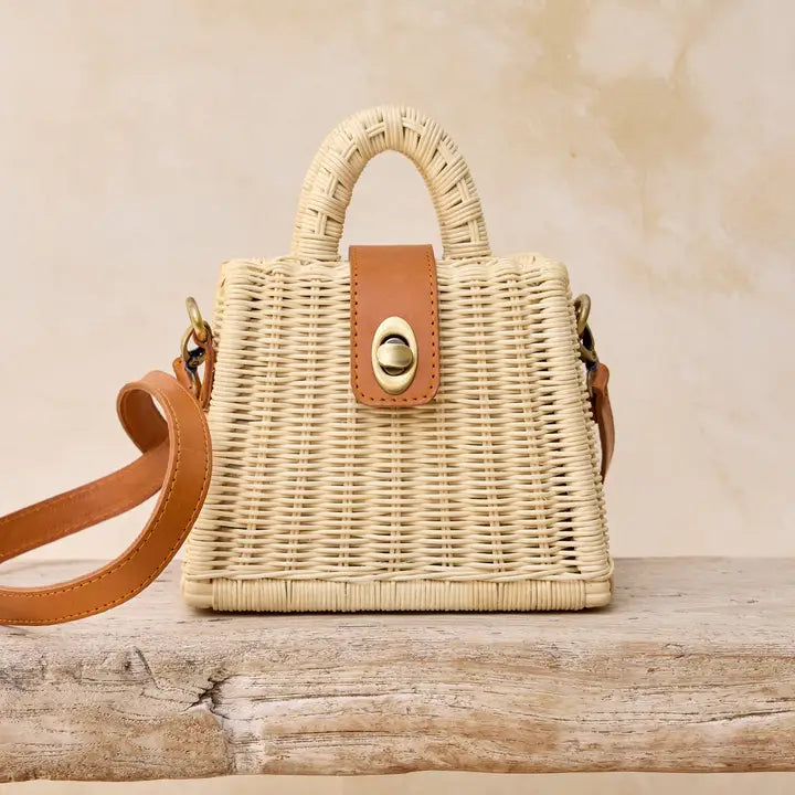Rattan Ivory Petite Handbag