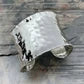 Silver Hammered Wide Cuff Bracelet