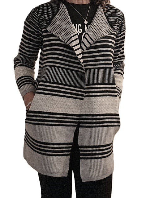 Striped Knit Cardigan