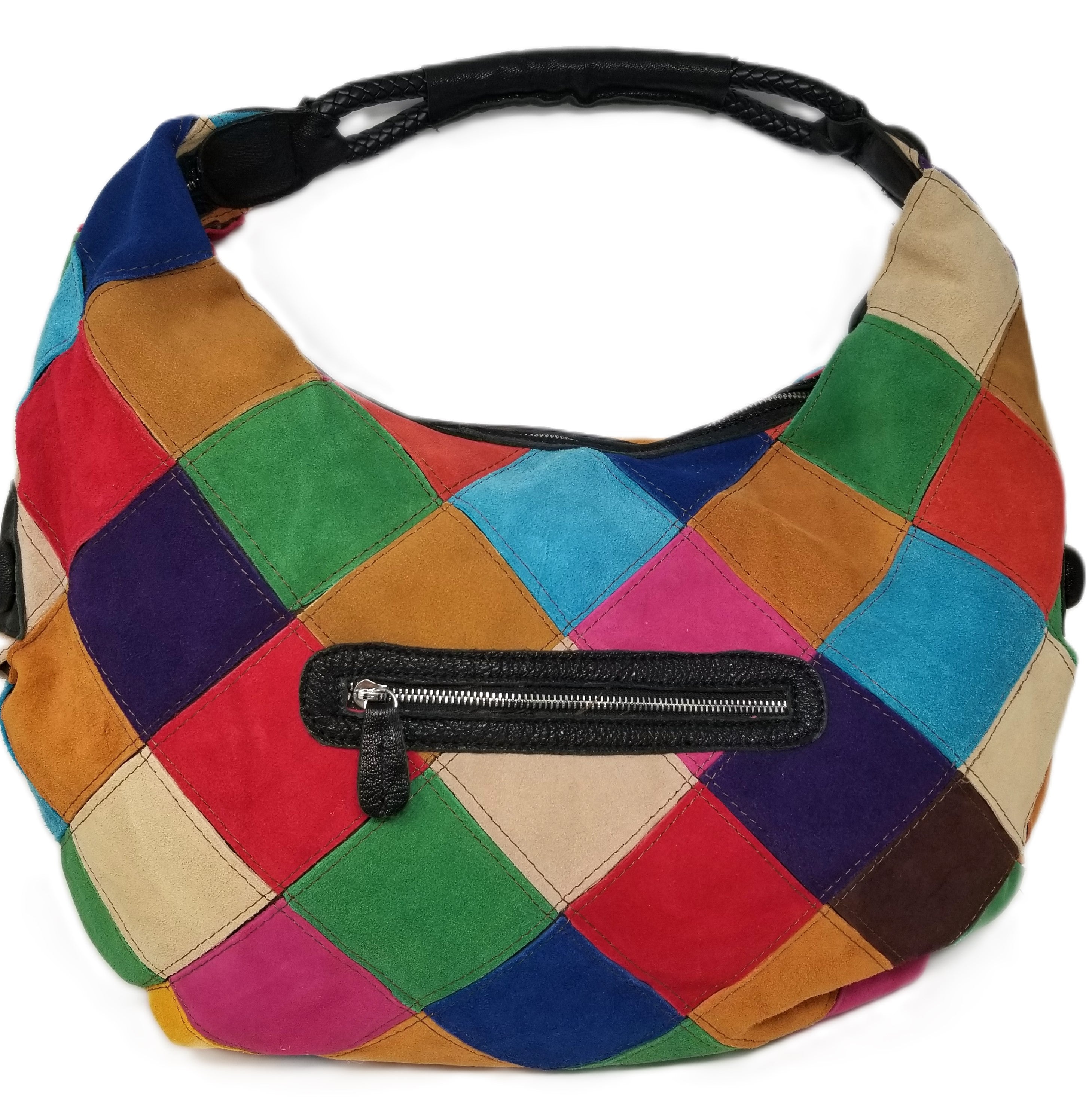 Suede Patchwork Bag