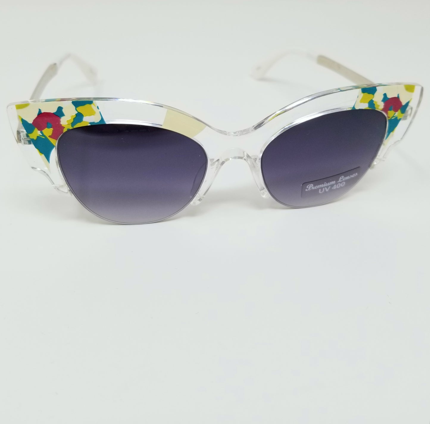 Cat-Eye Sunglasses with Floral Accent