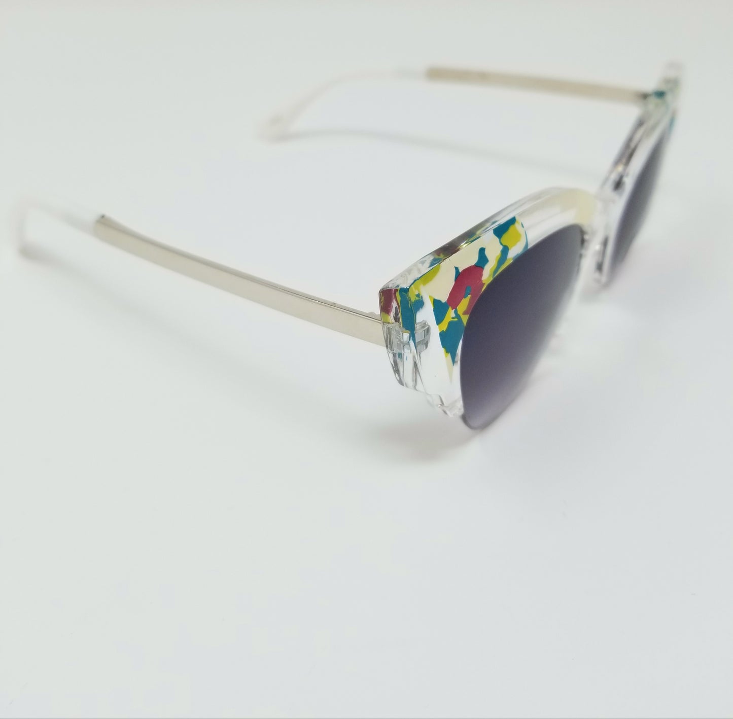 Cat-Eye Sunglasses with Floral Accent