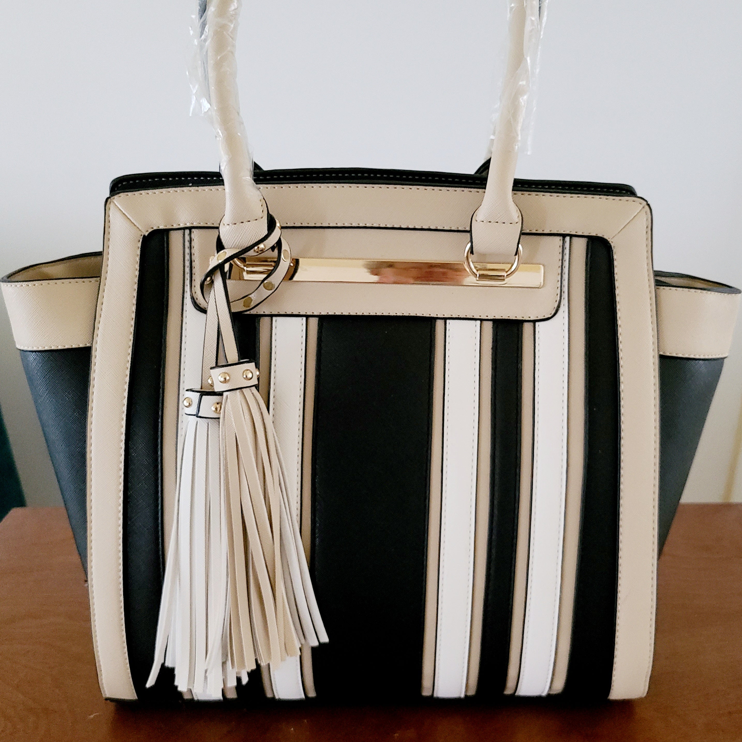 Tri-colored Trapeze Bag