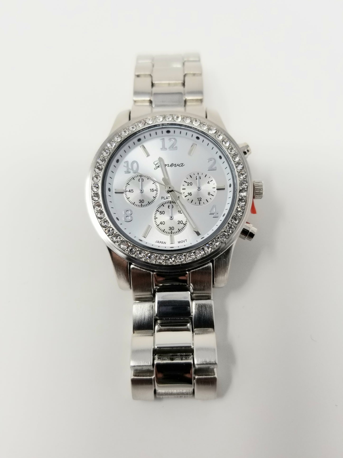 Geneva Silver-Tone Multifunction Watch